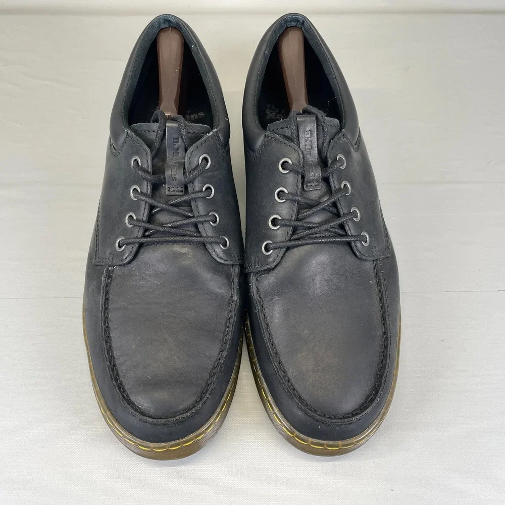 Dr. Martens Wilmot Low Shoes Mens Size 12 Black Leather Lace Up Casual Oxford